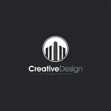 Vector flat construction company brand design templates collection. Building, 스톡 일러스트