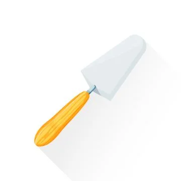 Vector flat construction trowel illustration icon. Stock Illustration