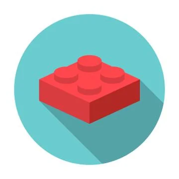 Vector flat constructor block icon Stock Illustration