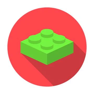 Vector flat constructor block icon Stock Illustration