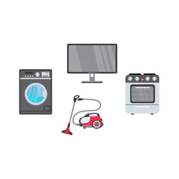 Vector flat consumer electronics icon set Stock Illustration
