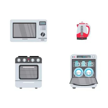 Vector flat consumer electronics icon set Stock Illustration