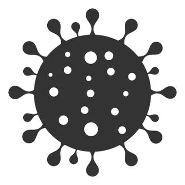 Vector Flat Coronavirus Icon Stock Illustration