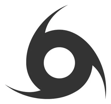 Vector Flat Cyclone Icon Stock Illustration