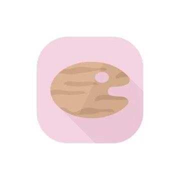 Vector Flat Design Art Palette Stock Illustration