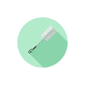 Vector Flat Design Bottle Brush Stock Illustration