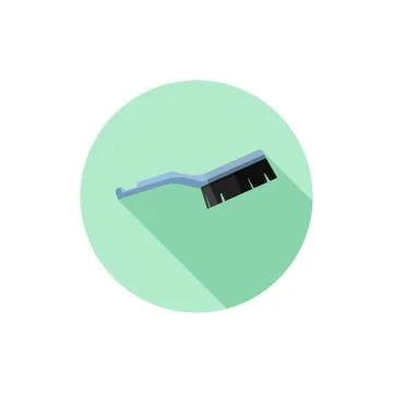 Vector Flat Design Brush Broom Stock Illustration