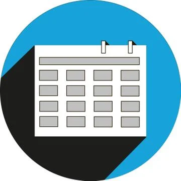 Vector flat design calendar icon Stock Illustration