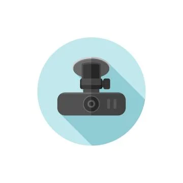 Vector flat design Car dash cam Stock Illustration