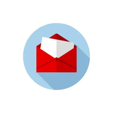 Vector flat design Christmas Letter To Santa Stock Illustration