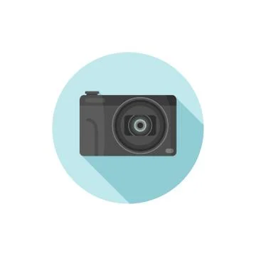 Vector flat design Compact Camera Stock Illustration