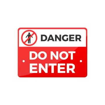 Vector Flat design do not enter sign Stock Illustration