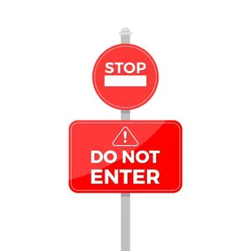 Vector Flat design do not enter sign Stock Illustration