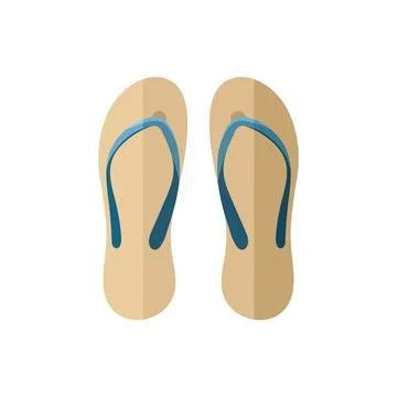 Vector Flat Design Flip Flops Stock Illustration