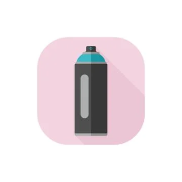 Vector Flat Design Graffiti Spray Can Stock Illustration