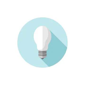 Vector flat design icon Bulb Stock Illustration