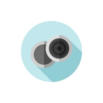 Vector flat design icon In-ceiling Speaker Stock Illustration