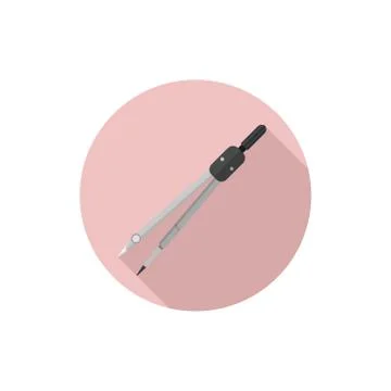 Vector flat design icon Compasses Stock Illustration