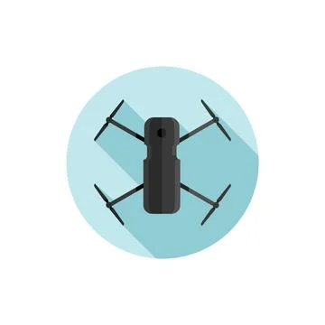 Vector flat design icon Drone Stock Illustration