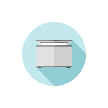 Vector flat design icon Freezer Stock Illustration