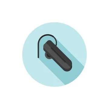 Vector flat design icon Handsfree Stock Illustration