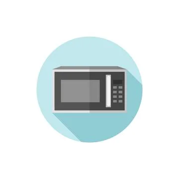 Vector flat design icon Microwave Stock Illustration