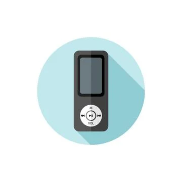 Vector flat design icon mp4 Stock Illustration