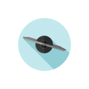 Vector flat design icon Onewheel Stock Illustration