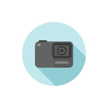 Vector flat design icon Outdoor Camera Stock Illustration