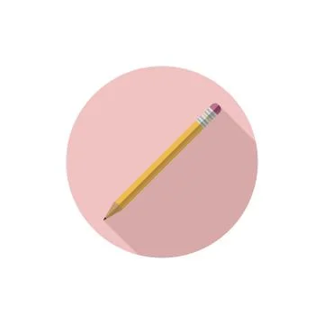 Vector flat design icon Pencil Stock Illustration