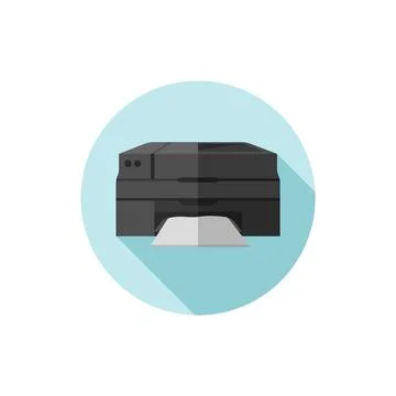 Vector flat design icon Printer Stock Illustration