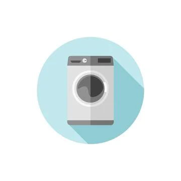 Vector flat design icon Washing Machine Stock Illustration