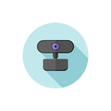 Vector flat design icon Webcam Stock Illustration