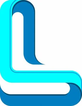 Vector flat design letter L logo Stock Illustration