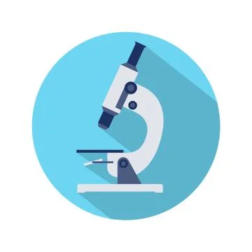 Vector flat design of microscope icon Illustrazione stock