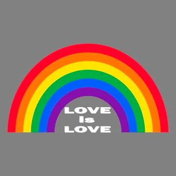 Vector flat design rainbow close-up Stock Illustration