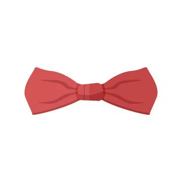 Vector Flat Design Red Bow Tie Stock Illustration