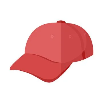 Vector Flat Design Red Snapback Stock Illustration
