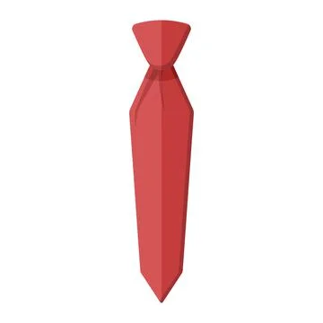 Vector Flat Design Red Tie Stock Illustration
