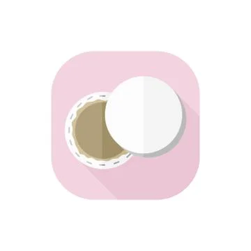 Vector Flat Design Round Canvas Stock Illustration