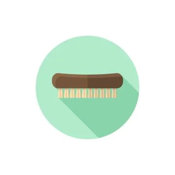Vector Flat Design Scrub Brush Stock Illustration