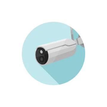 Vector flat design Security Camera Stock Illustration