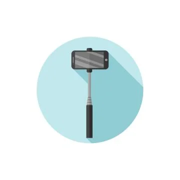 Vector flat design Selfie Stick Stock Illustration