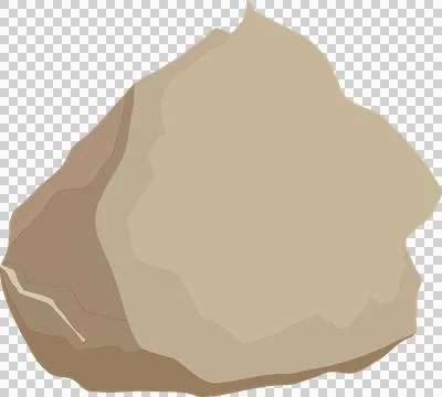 Vector flat design is showing irregular beige rock with layered tones on Stock Illustration