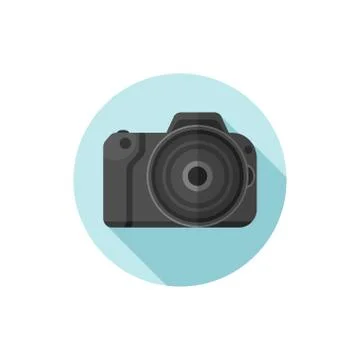 Vector flat design SLR Camera Stock Illustration