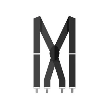 Vector Flat Design Suspenders Stock Illustration