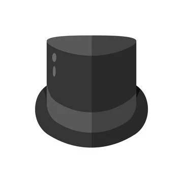 Vector Flat Design Top Hat Stock Illustration