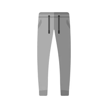 Vector Flat Design Tracksuit Trousers Stock Illustration