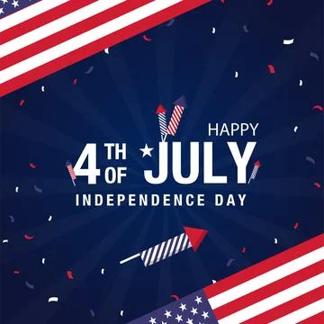 Vector flat design usa independence day concept Stock Illustration