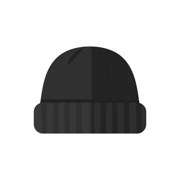 Vector Flat Design Winter Hat Stock Illustration